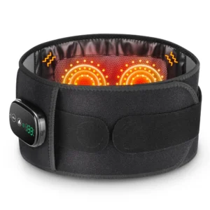 Vibration Massager Belt, Red Light Hot Compress