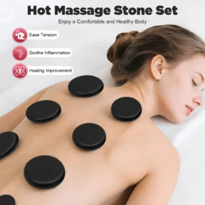 Professional Hot Stone Massage Kit w/Heater, 20pcs
