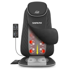 Snailax Heated Deep Tissue Shiatsu Back Massager